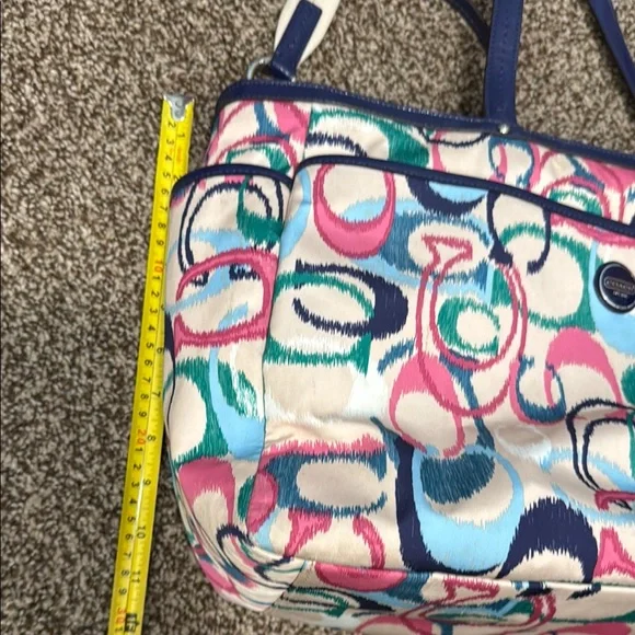 Colorful Patterned Coach Baby Bag